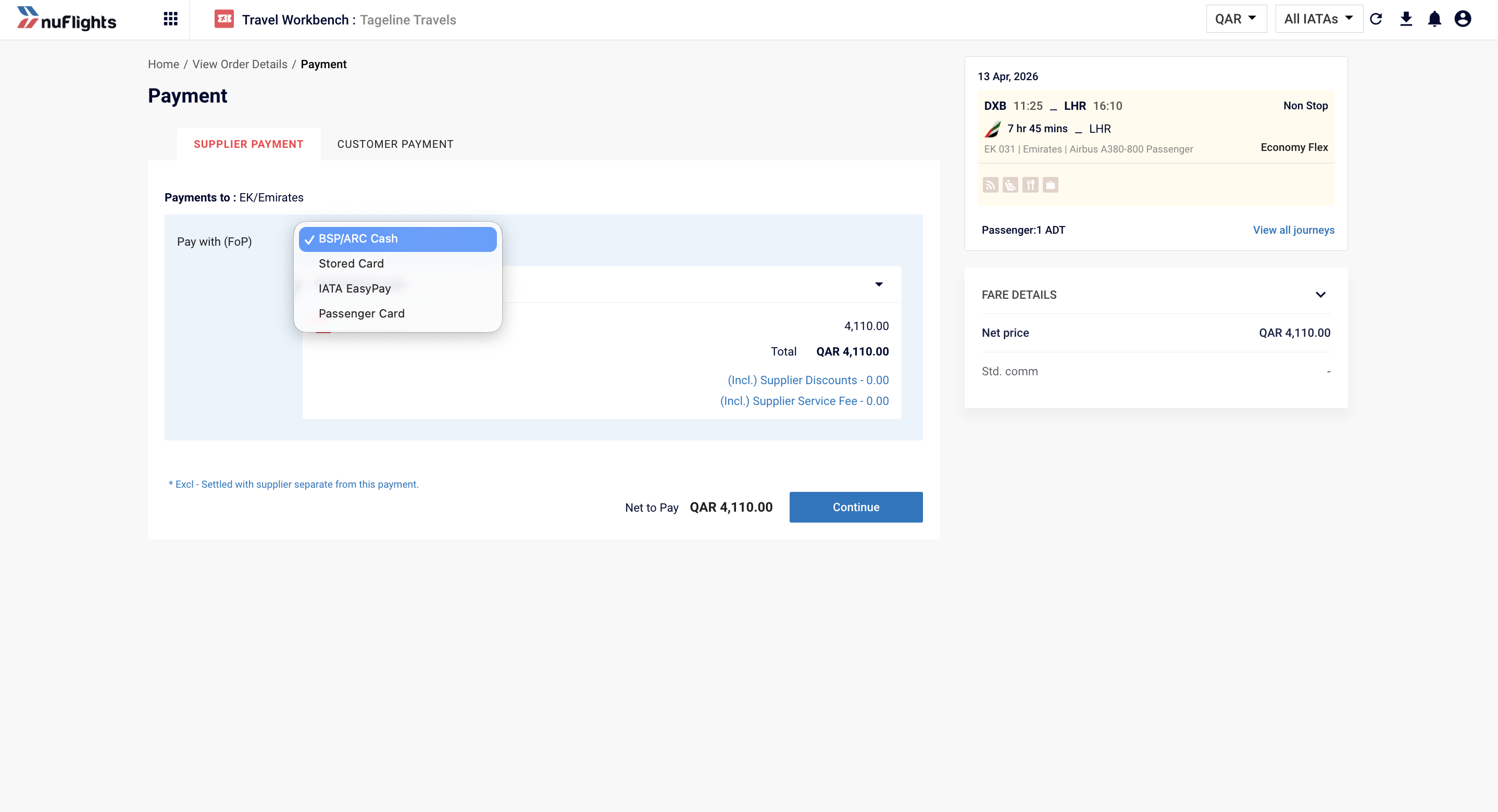 Select Payment Options