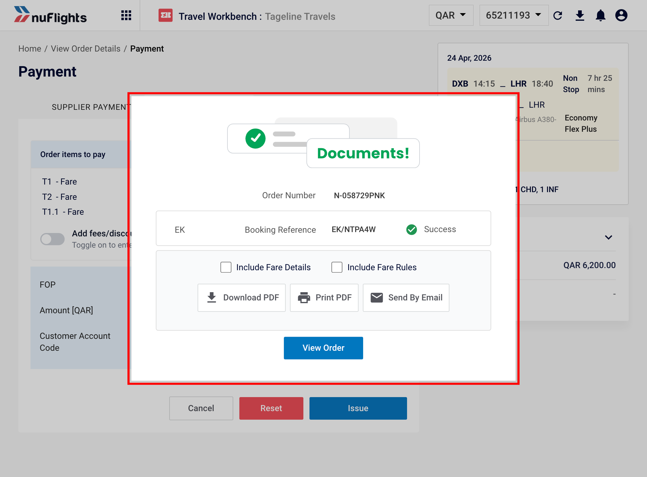 Payment Success Confirmation