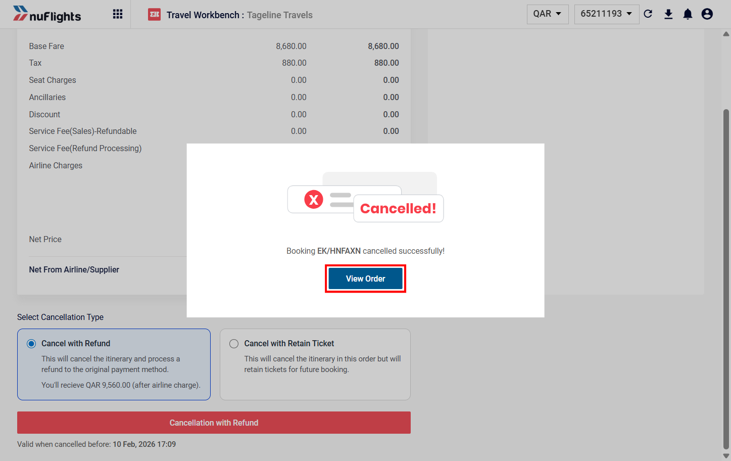 Final confirmation button