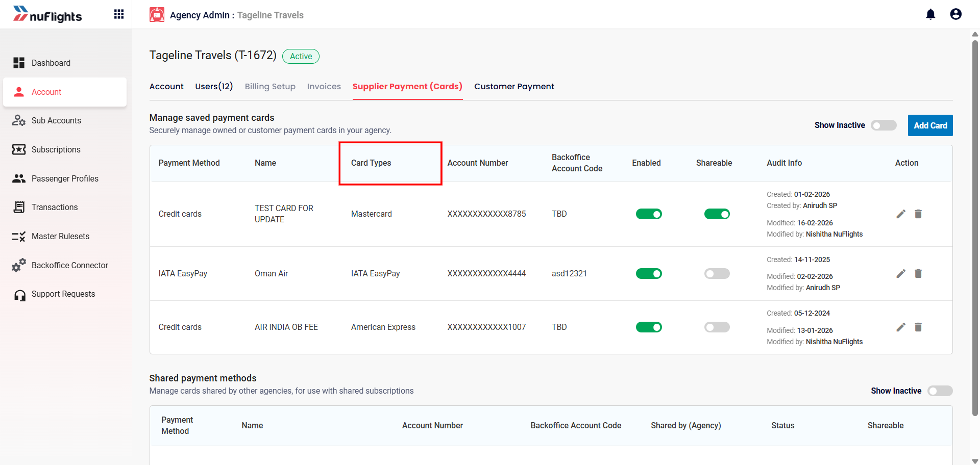 Supplier Payment List