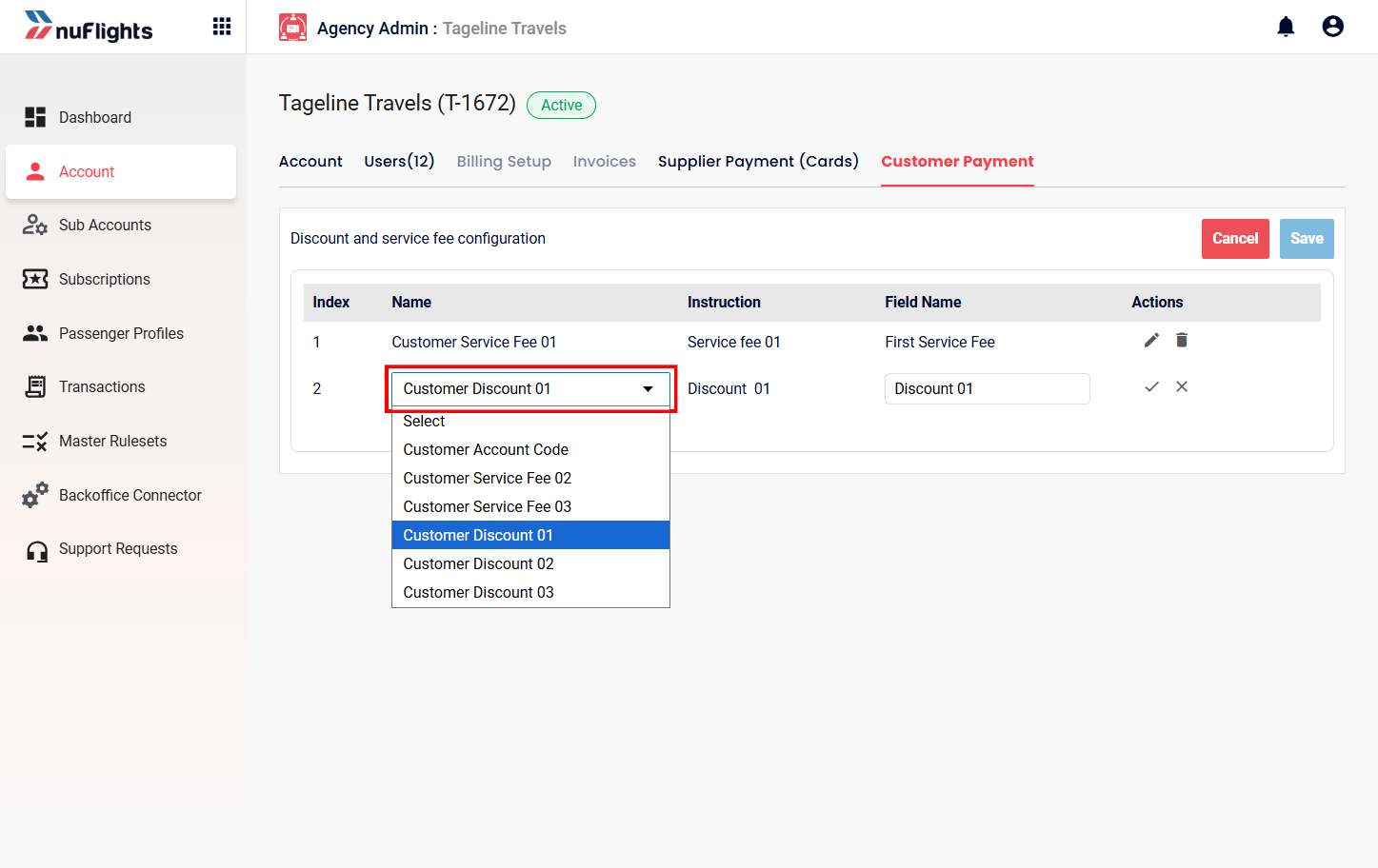 Customer Payment Configuration