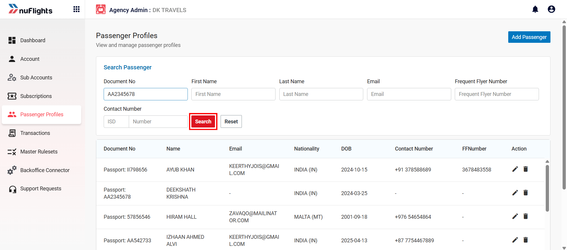 Searching by Document Number