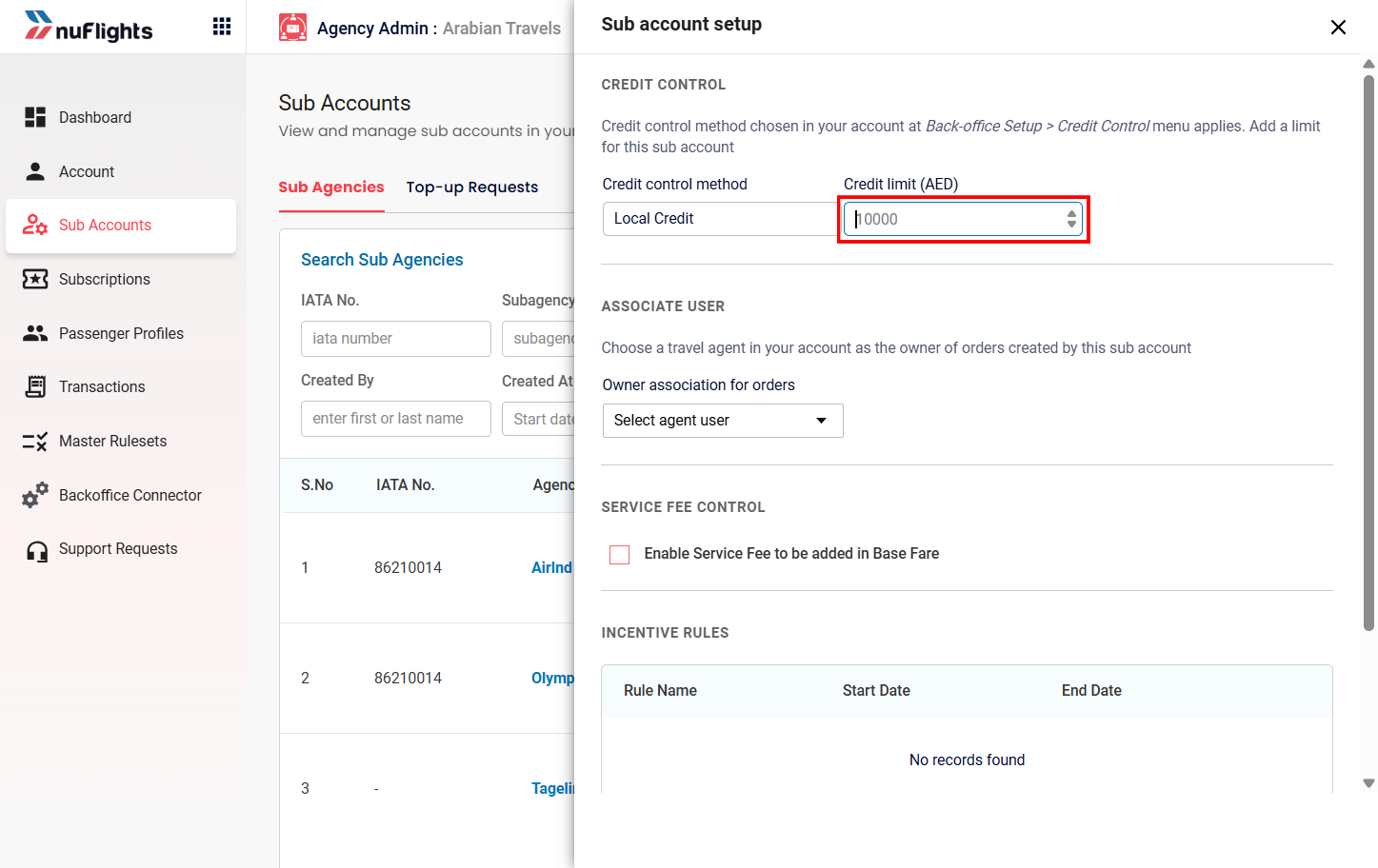 Configure Credit Control